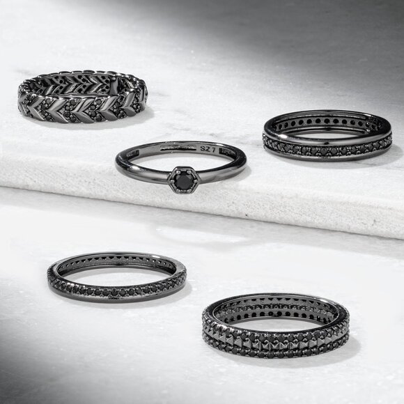 Black Eternity Stackable Stackable Band - Charmed Aroma Onyx Collection - Picture 2 of 2